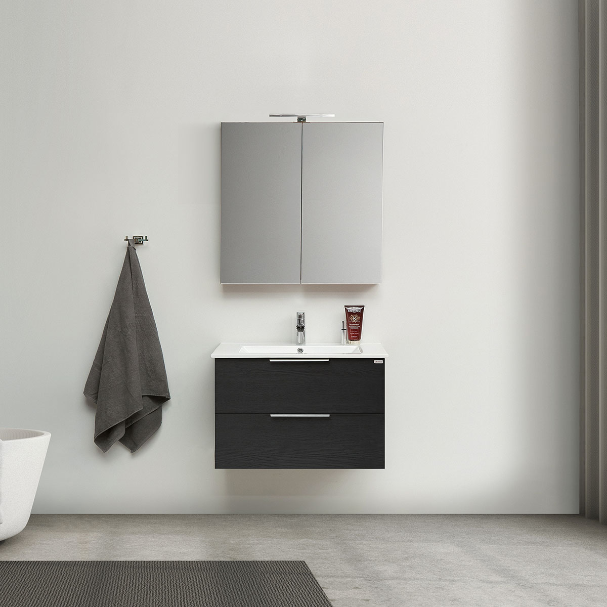 Tvättställsskåp 4AQUA Slim Med 2 Lådor