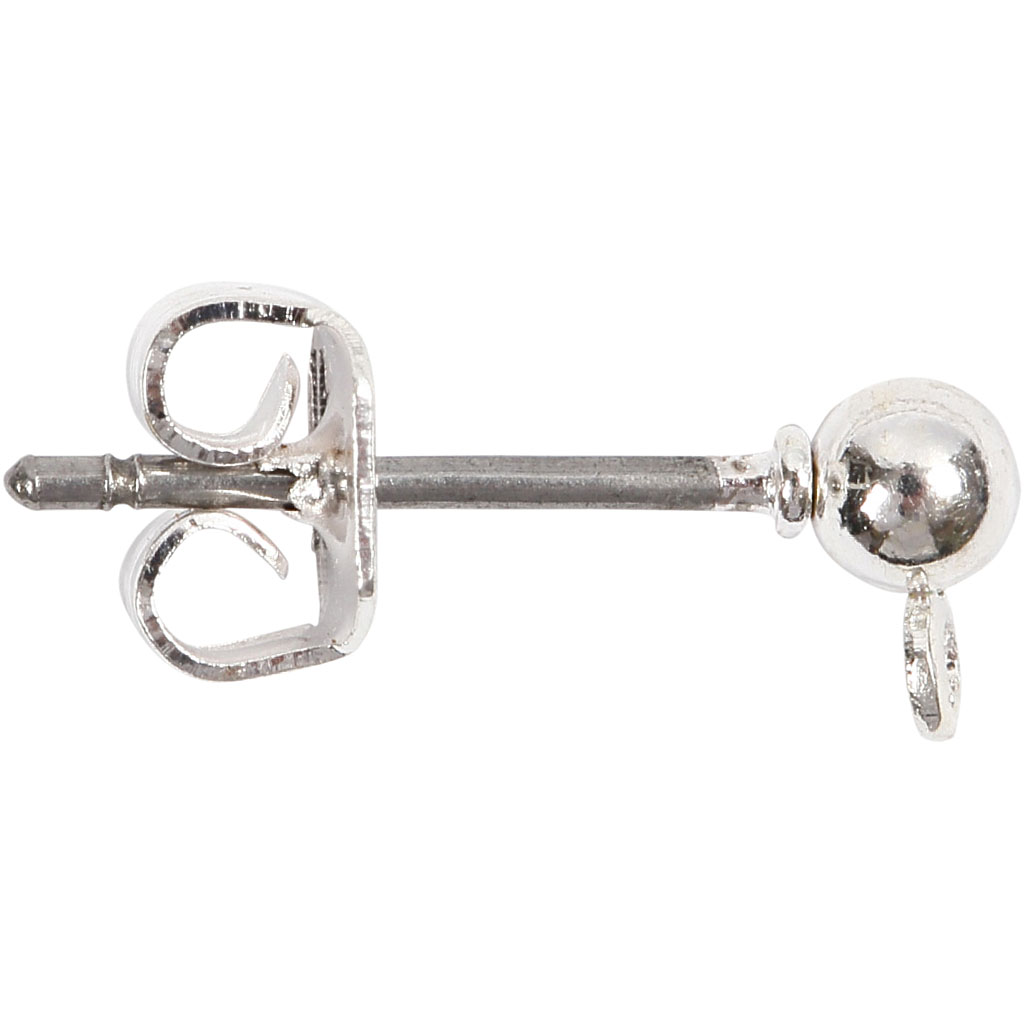 Öronstickare Creativ Company Försilvrad L13 mm 1 Förp