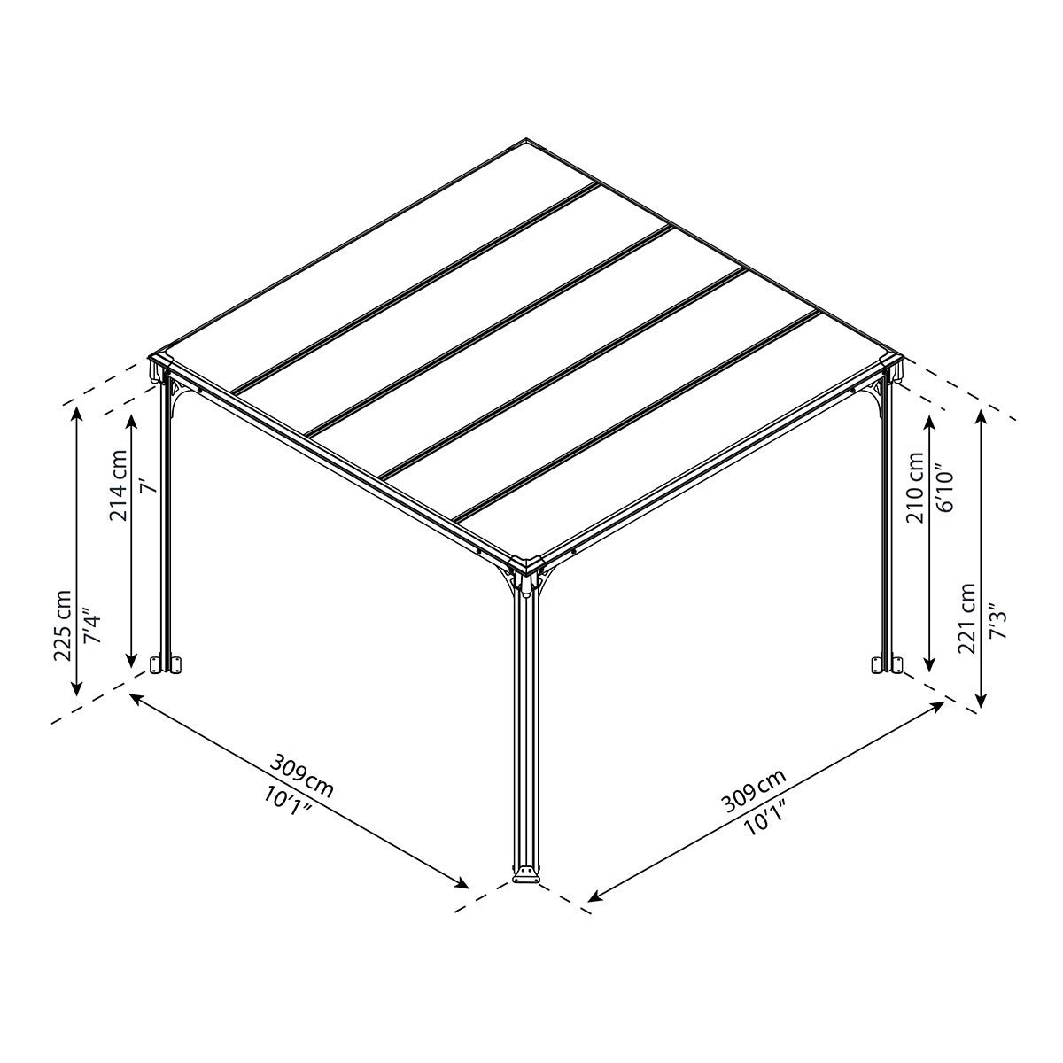 Paviljong Canopia By Palram Milano 3000