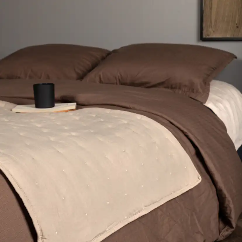 Sally Bedspread Microfiber - Beige / - 260*80 Beige, Mått: 260x80 cm
