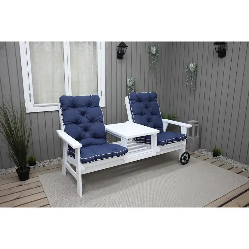 MALMÖ high-back cushion, blue, 2-pack Blå