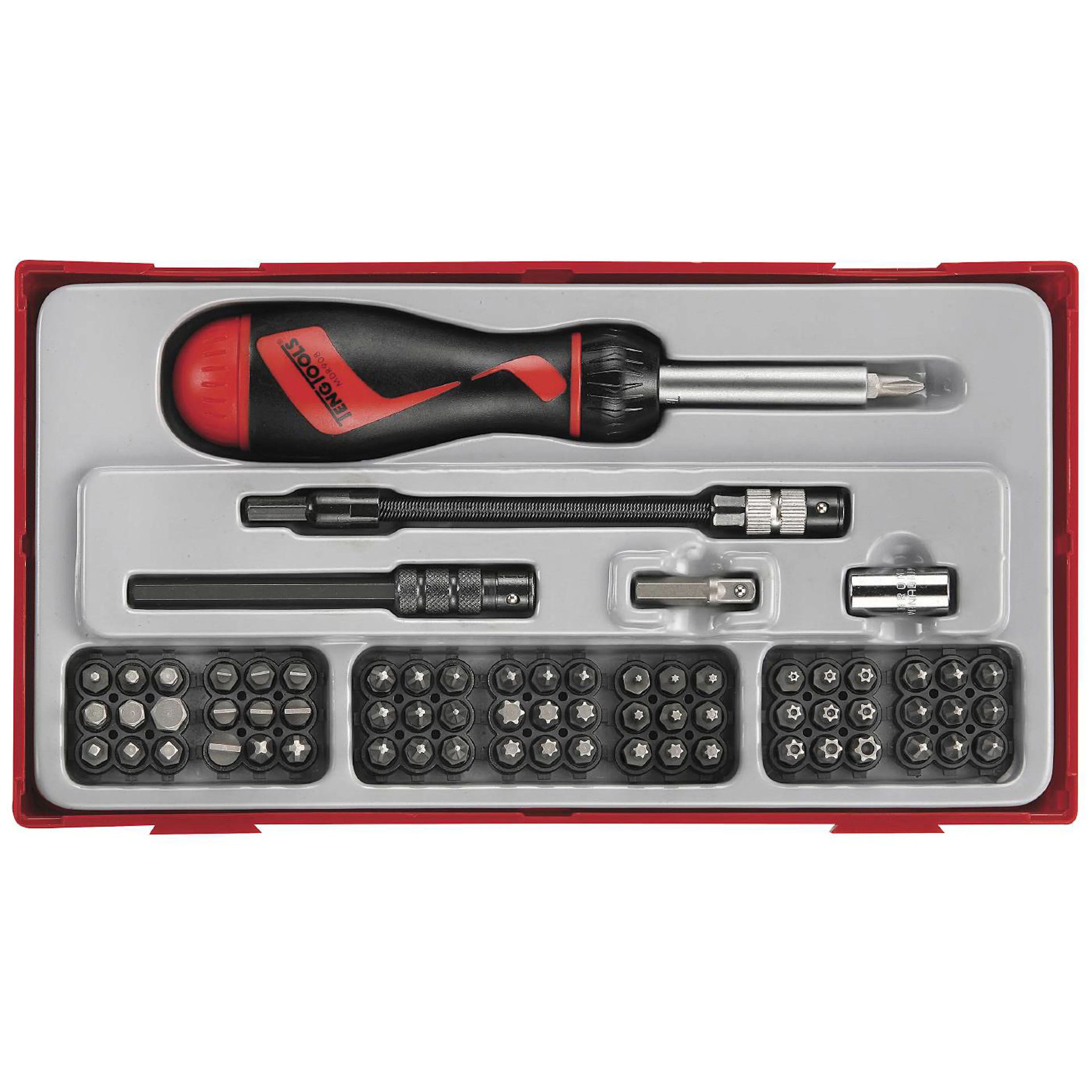 Bitsskruvmejselsats 74 delar Teng Tools TTMD74