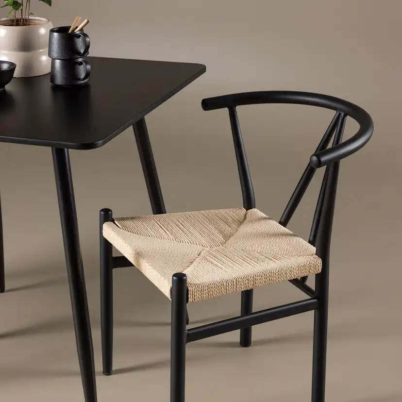 Polar Dining Table with Alfons Dining Chair Svart/Svart