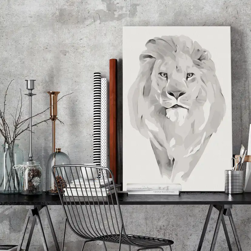 Gör-det-själv Målningar Arkiio White Lion