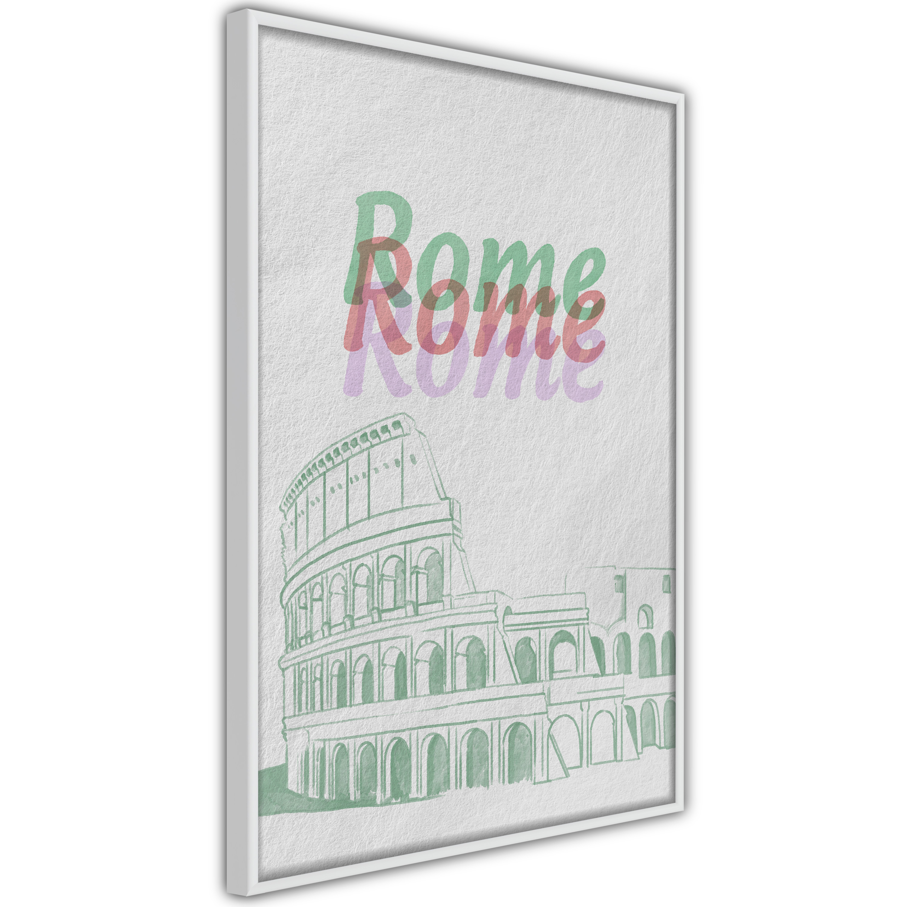 Poster Artgeist Affisch Rome in Watercolours