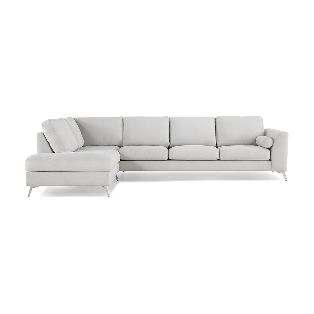 Ocean Lyx 4-sits Soffa med Schäslong Vänster Beige/Krom, Vänster