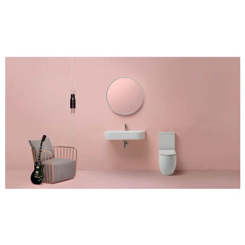 Toalettsits Lavabo Flo och File Slim Vit Vit