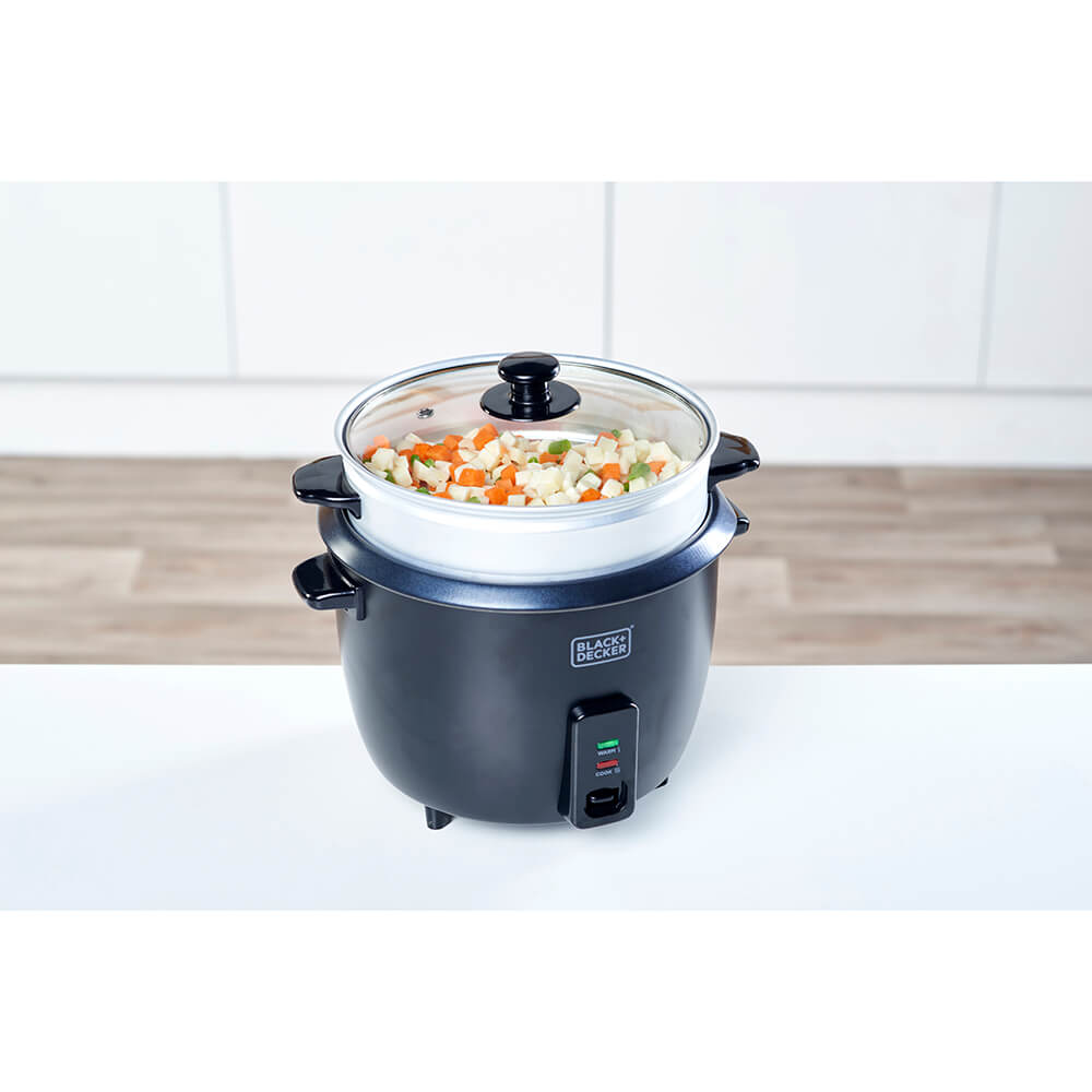 Riskokare Black+Decker 1,8 L Svart Inkl Tillbehör för Ångkokning