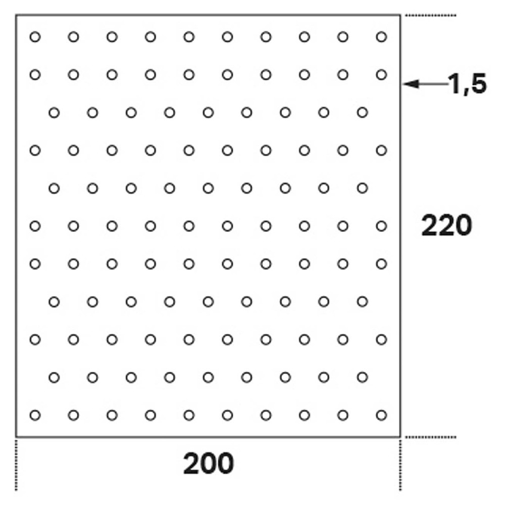 Hålplatta Hp 200x220x1,5 200x220x1,5 mm