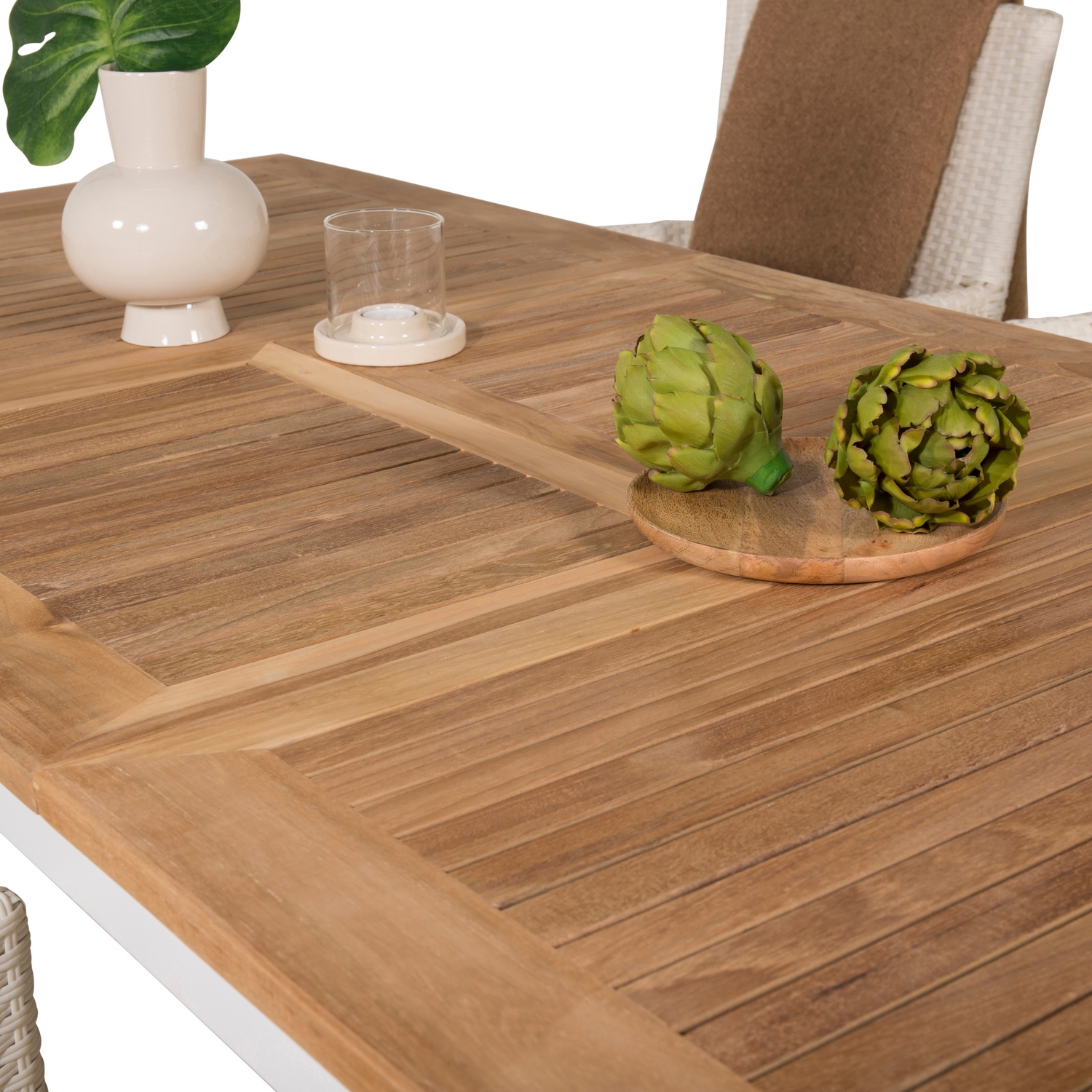 Panama - Table - 152/210*90 - Vit Alu/Teak Vit/Teak