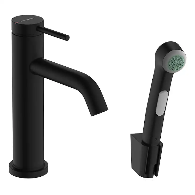 Tvättställsblandare Hansgrohe Tecturis S 110 med Bidettehanddusch och Duschslang