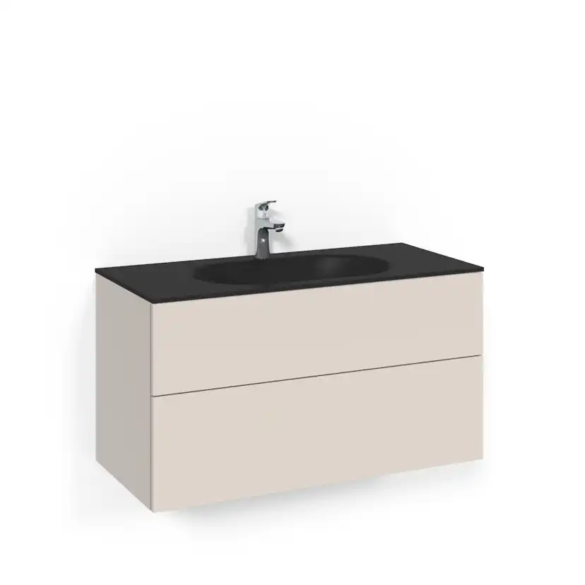 Tvättställsskåp Macro Design Crown Plain Med Glastvättställ