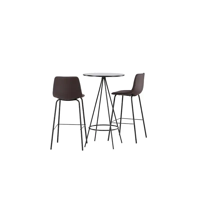 Matgrupp Venture Home Bistro Ø60 cm med 2 st Alexi stolar