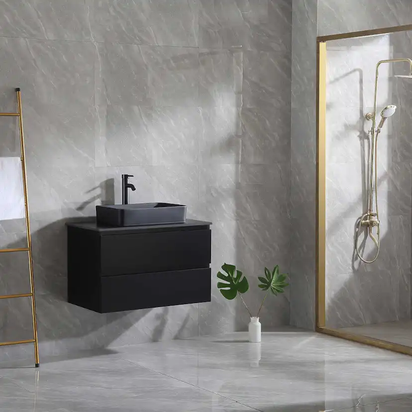 Tvättställsskåp Bathlife Extas Svart