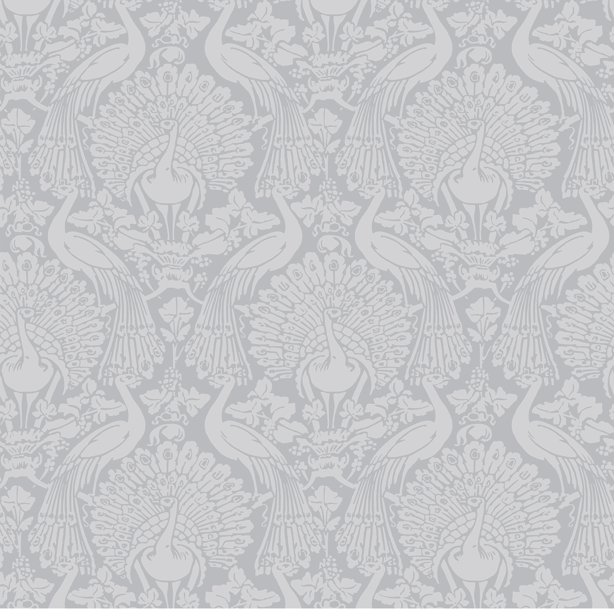 Tapet Laura Ashley Peacock Damask Pale Slate
