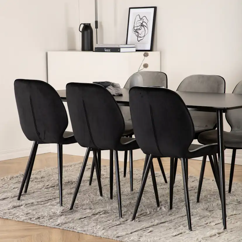 Matgrupp Venture Home Silvia med 6 Elisa Stolar Sammet