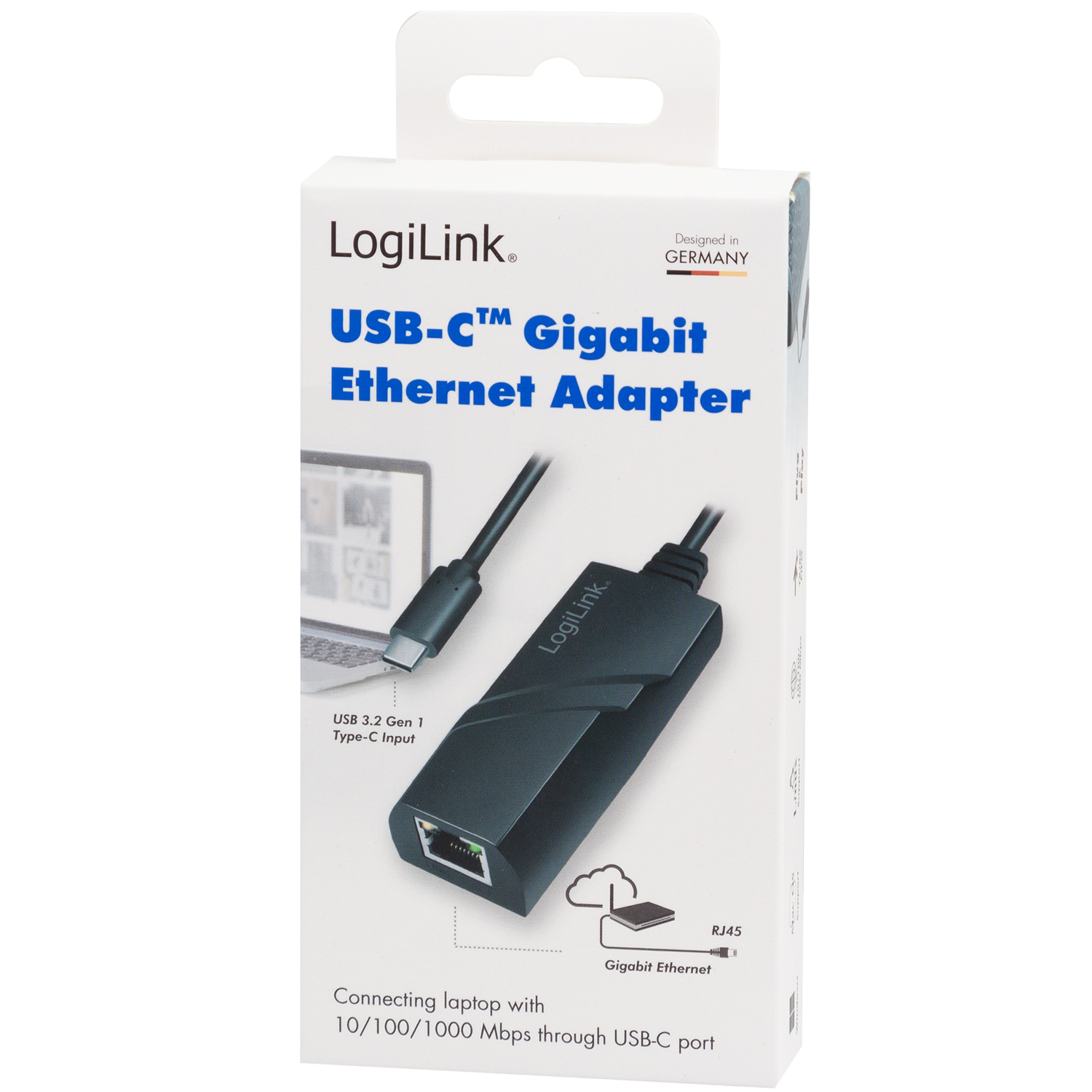 USB-C Nätverksuttag LogiLink RJ45 Gigabit