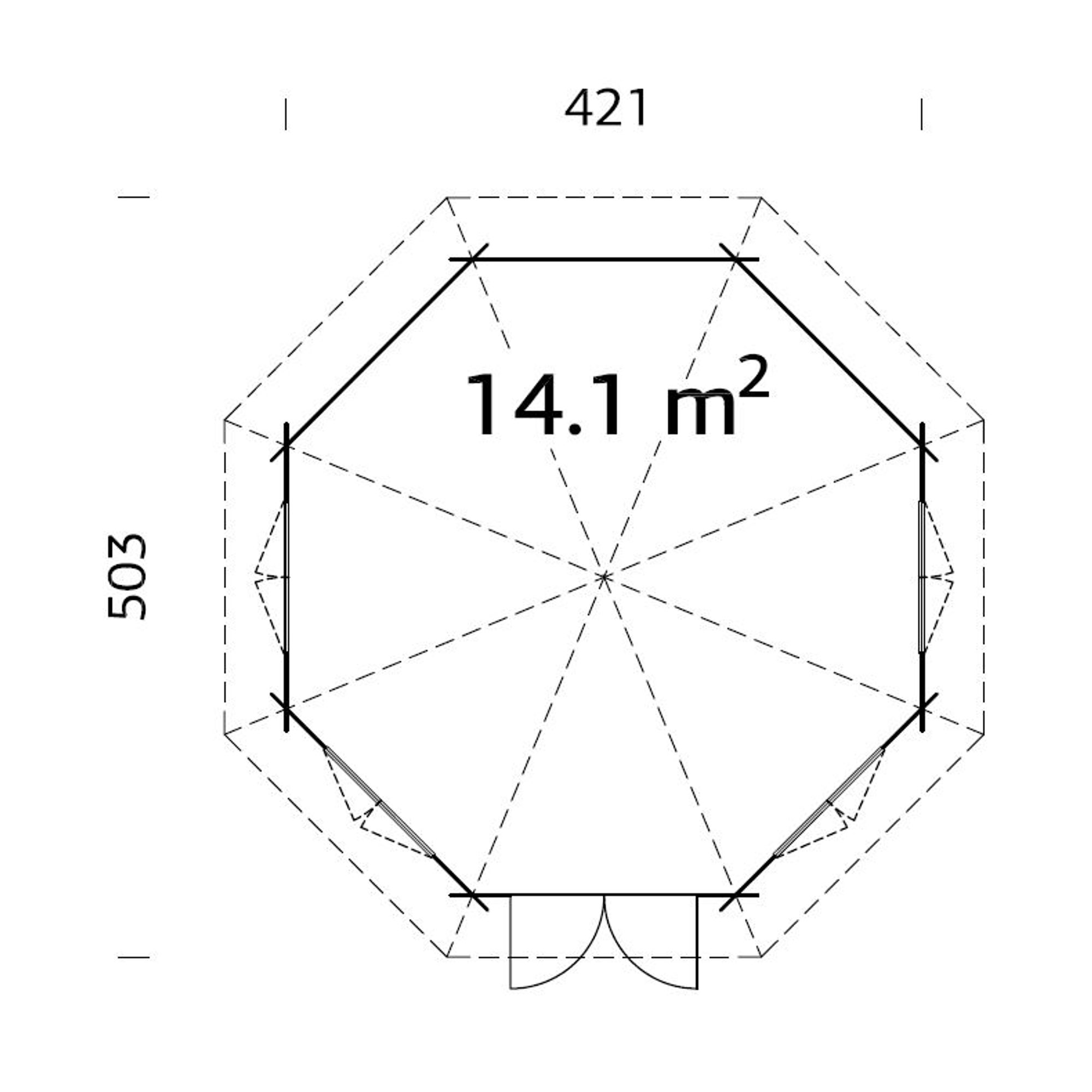 Lusthus Palmako Hanna 14,1 m2