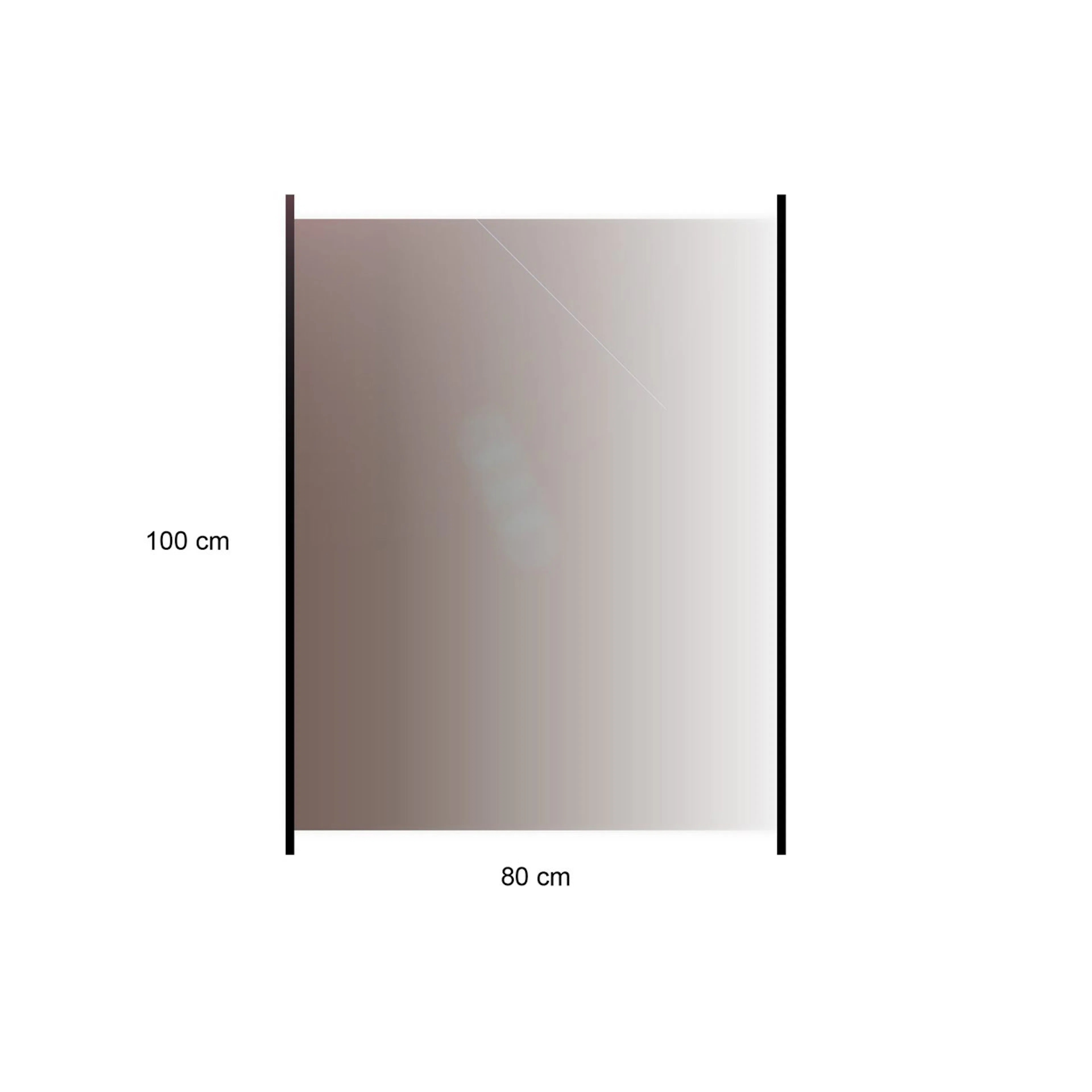 Glasstaket Hortus med Aluminiumskena Rökfärgat 80x100