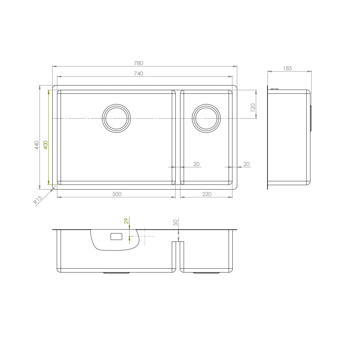 Diskho Strand Stainless ST74-D