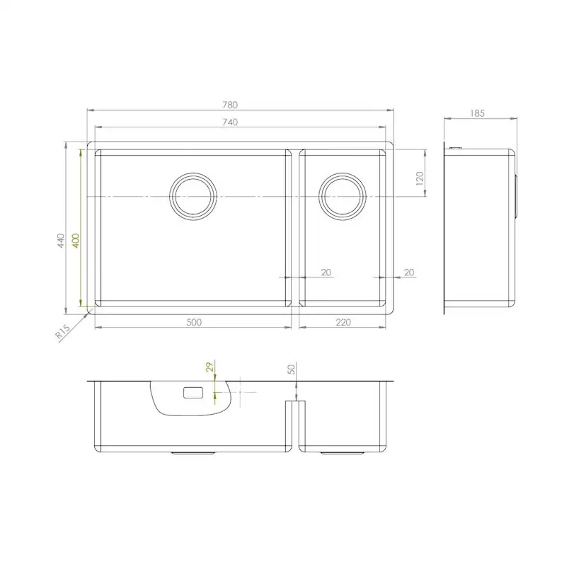 Diskho Strand Stainless ST74-D