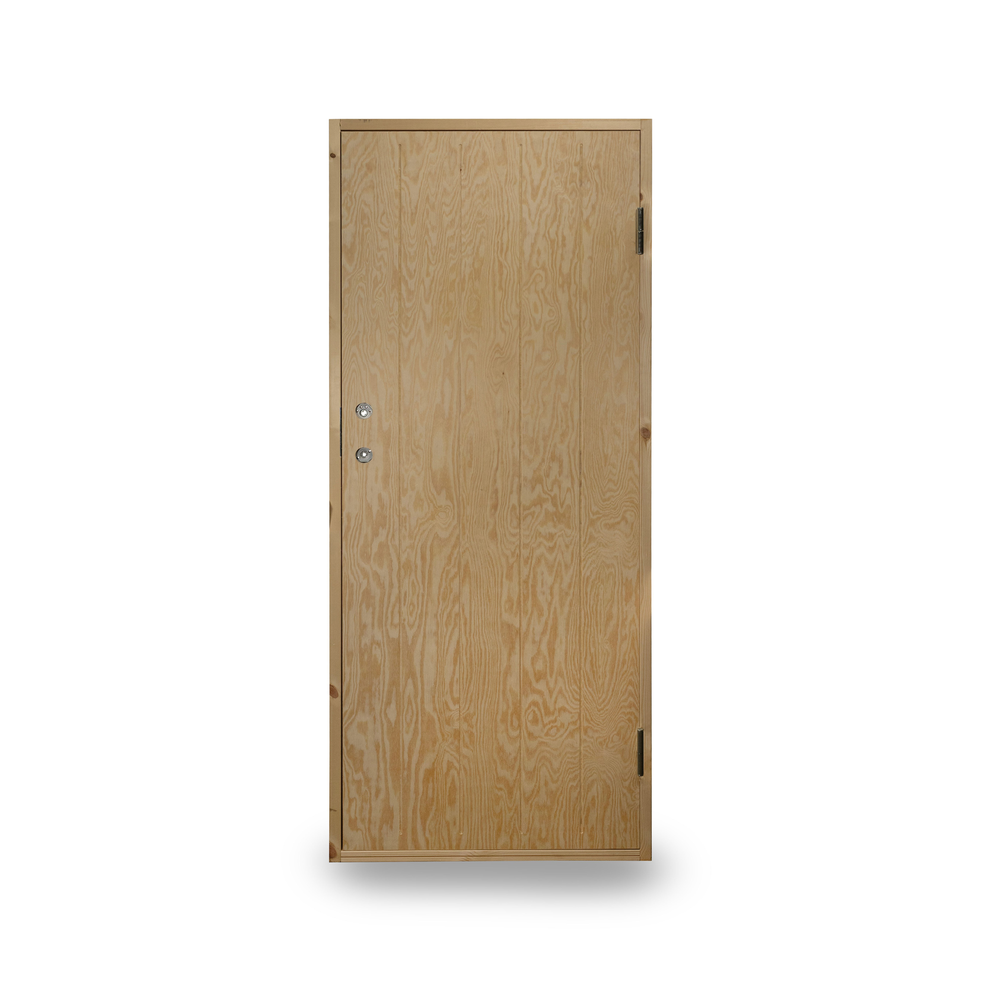 Dörr Jabo Ljusdal Kallförråd 78x188 cm Obehandlad Spårfräst Plywood
