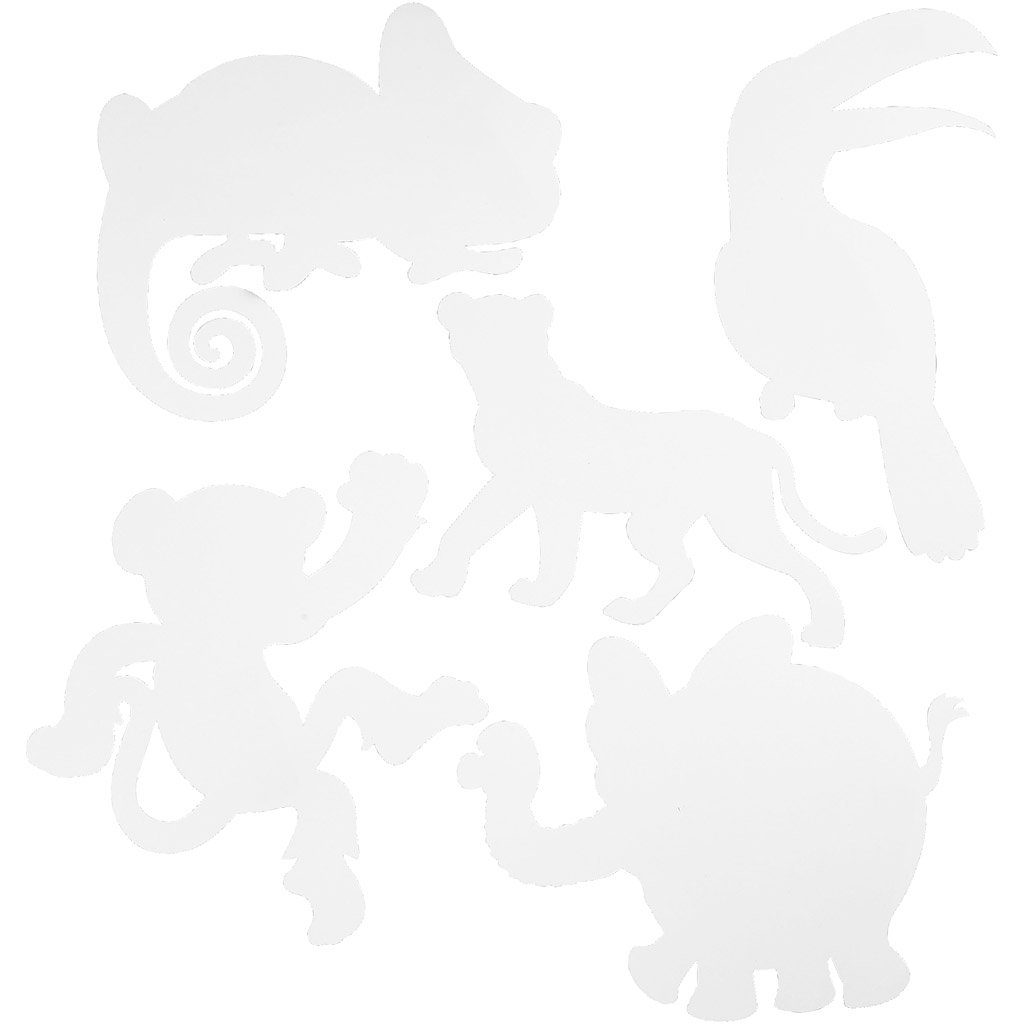 Djungeldjur Creativ Company Vit 16 St/1 Förp