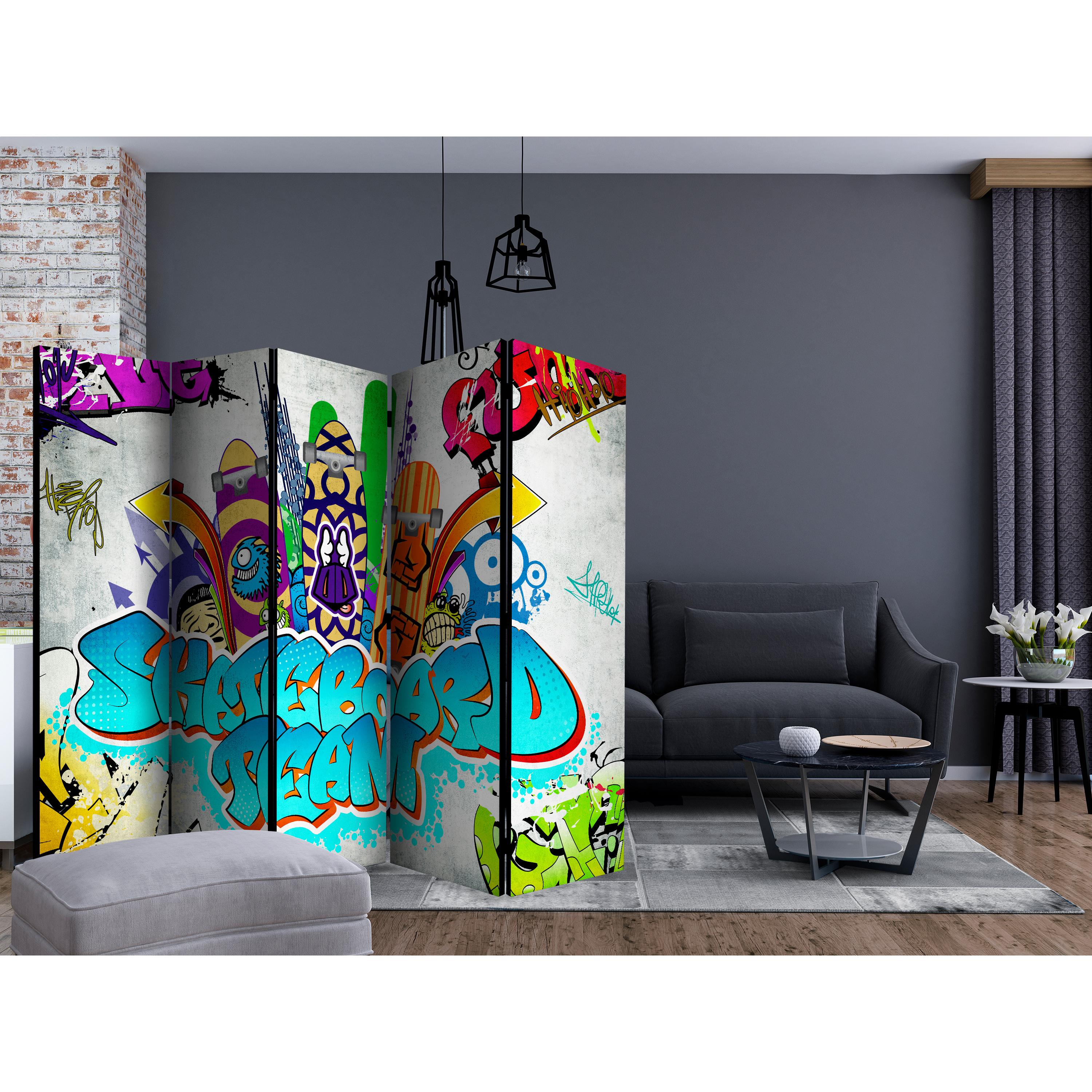 Rumsavdelare Skärmvägg Arkiio Skateboard Team II 225x172 cm