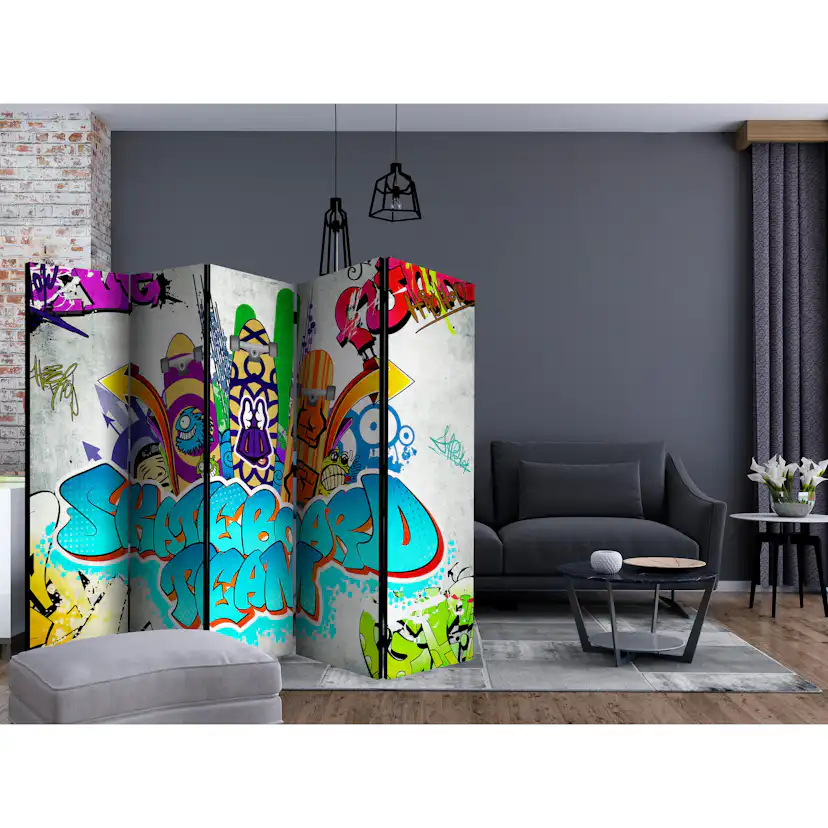 Rumsavdelare Skärmvägg Arkiio Skateboard Team II 225x172 cm