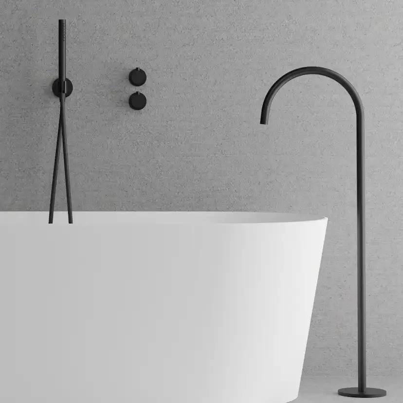 Badkarsblandare Scandtap Steel Harmonized Bliss 4 med Handdusch för Inbyggnad