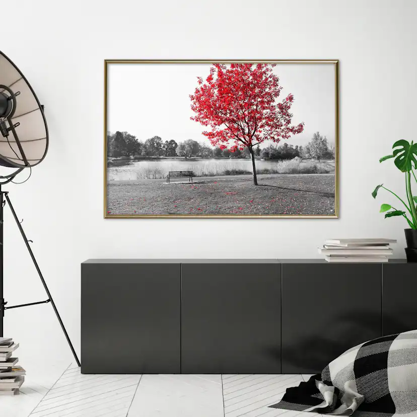 Poster Artgeist Affisch Red Tree