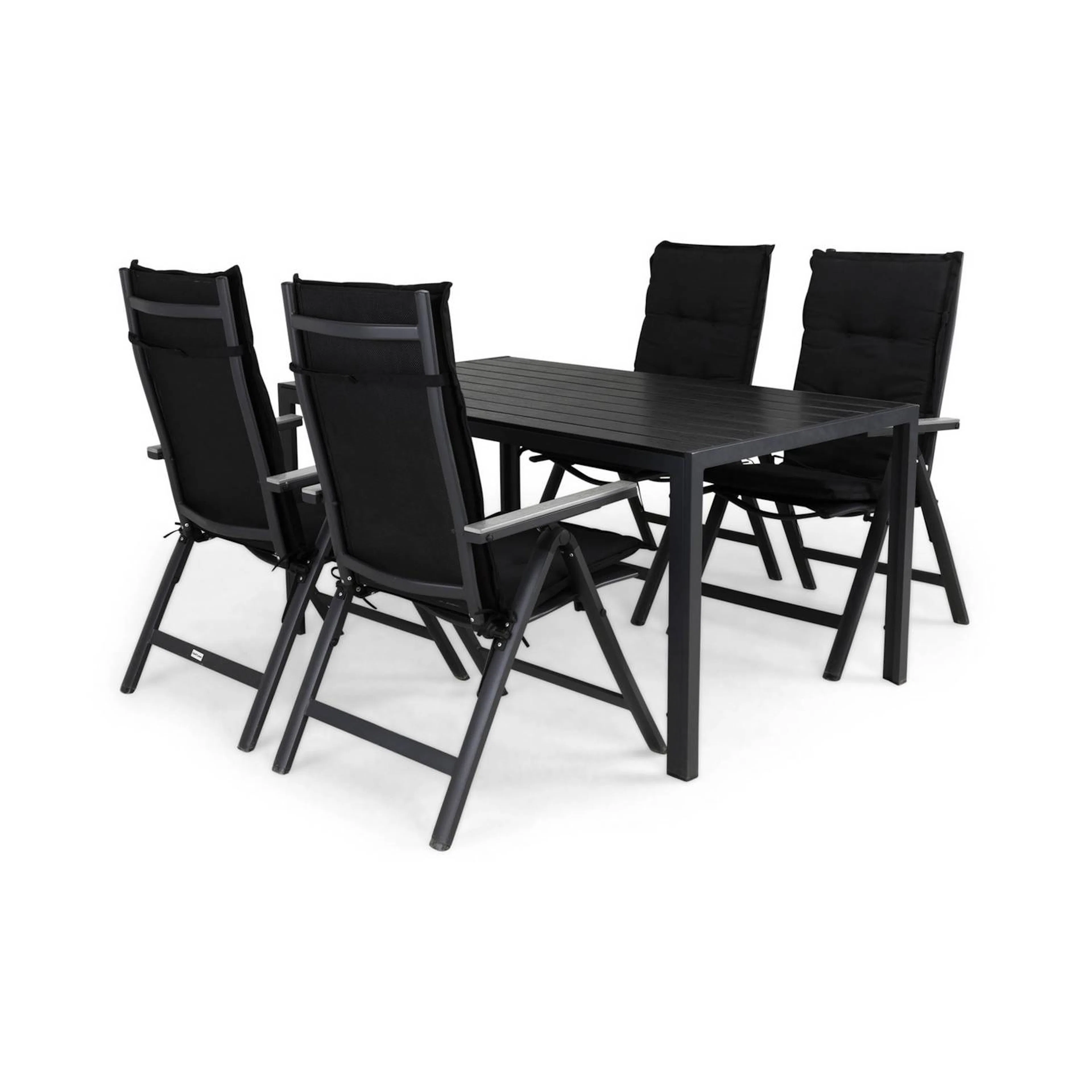 Matgrupp Comfort Garden Tunis Matgrupp Utomhus 150x90 med 4 Monaco Light Positionsstol m Dyna