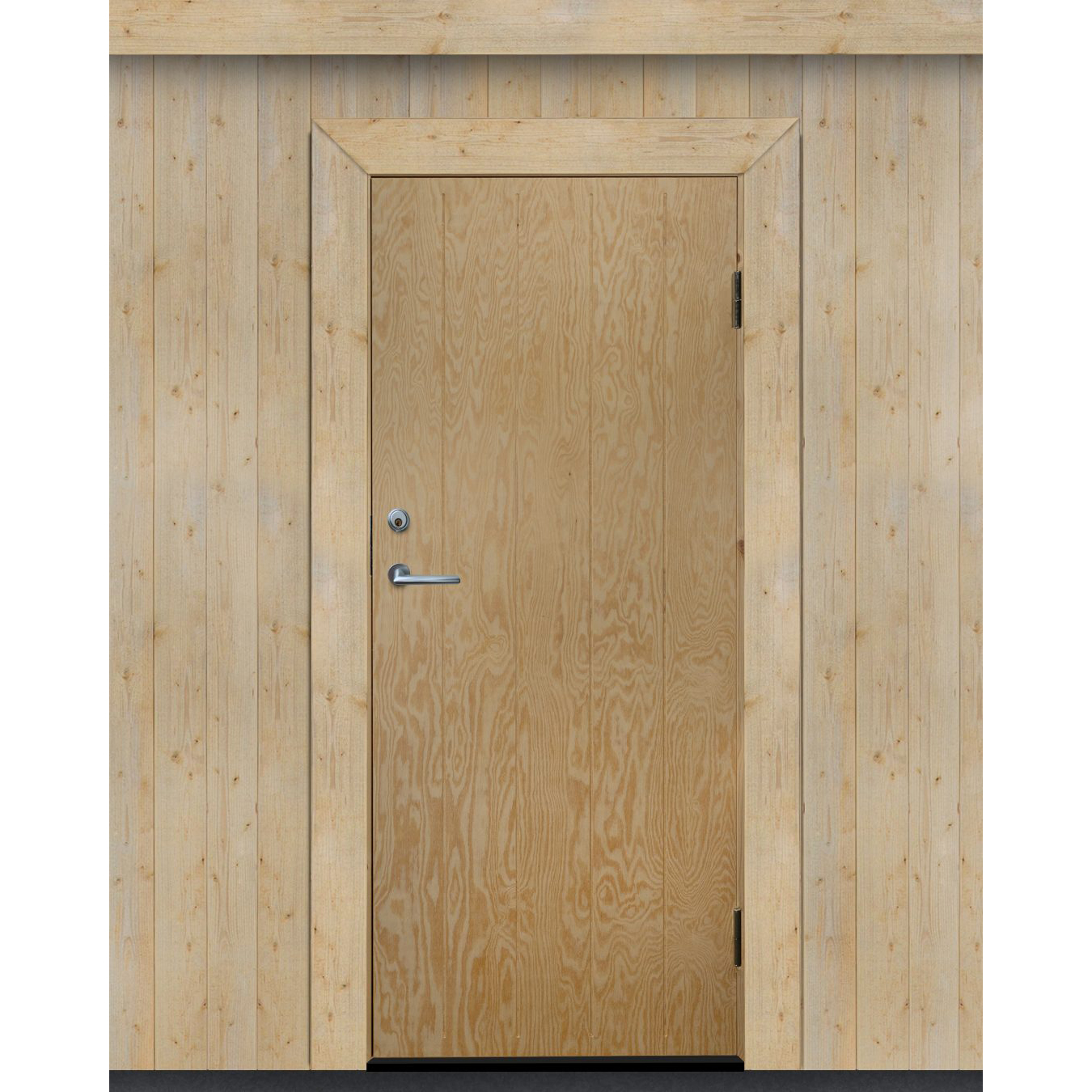 Dörr Jabo Ljusdal Kallförråd 78x188 cm Obehandlad Spårfräst Plywood