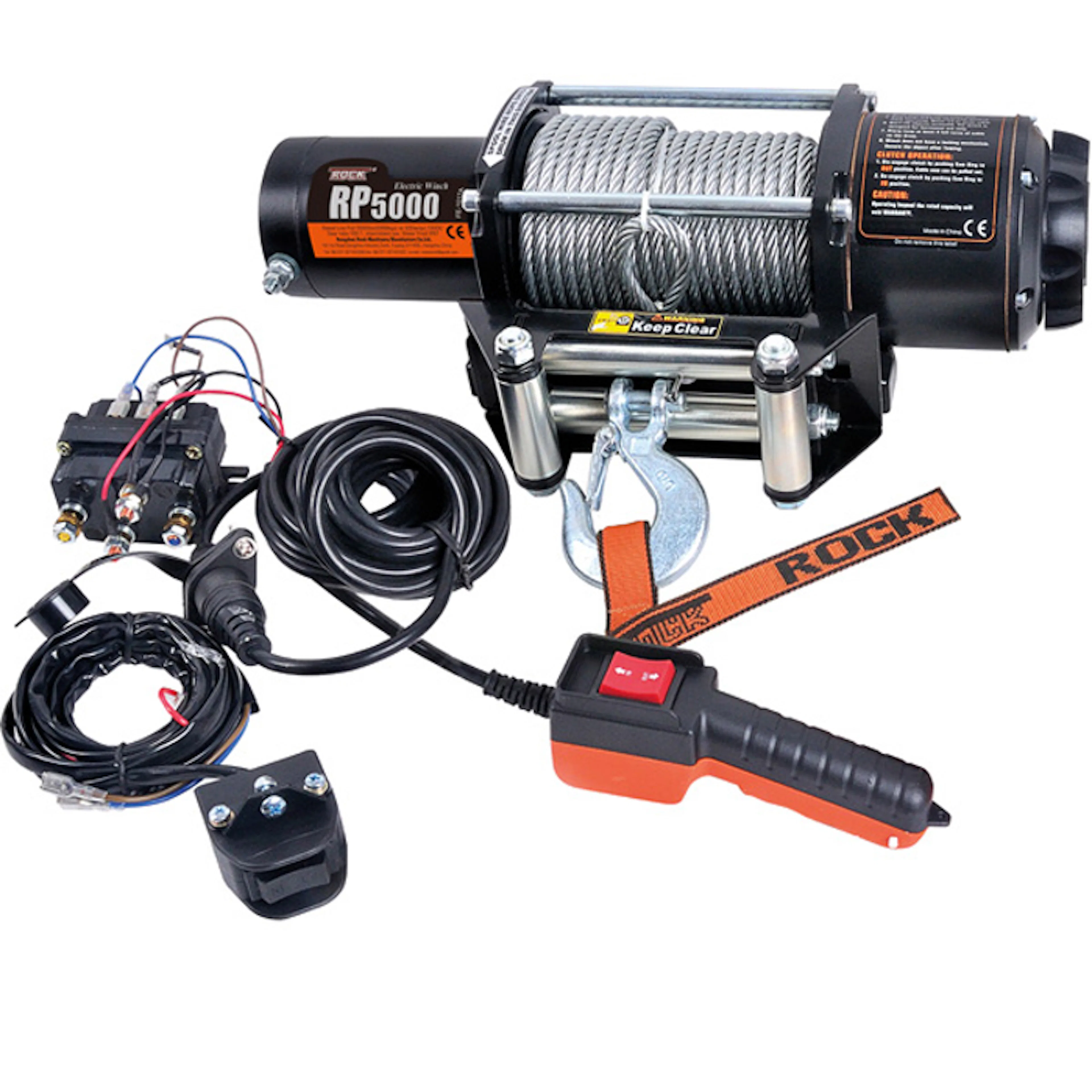 Trailervinsch Rock RP5000 Elektrisk 12 Vdc 3.8HK (2.8kW) 2268 kg