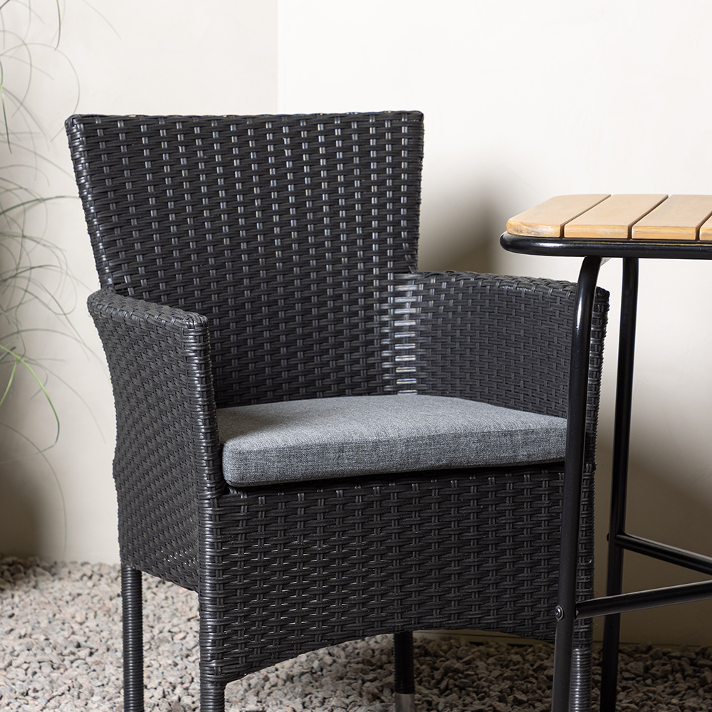 Cafégrupp Venture Home Holmbeck Bord med 2 Malina Trädgårdsstolar Utomhus