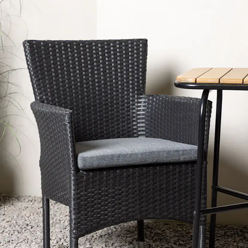 Cafégrupp Venture Home Holmbeck Bord med 2 Malina Trädgårdsstolar Utomhus