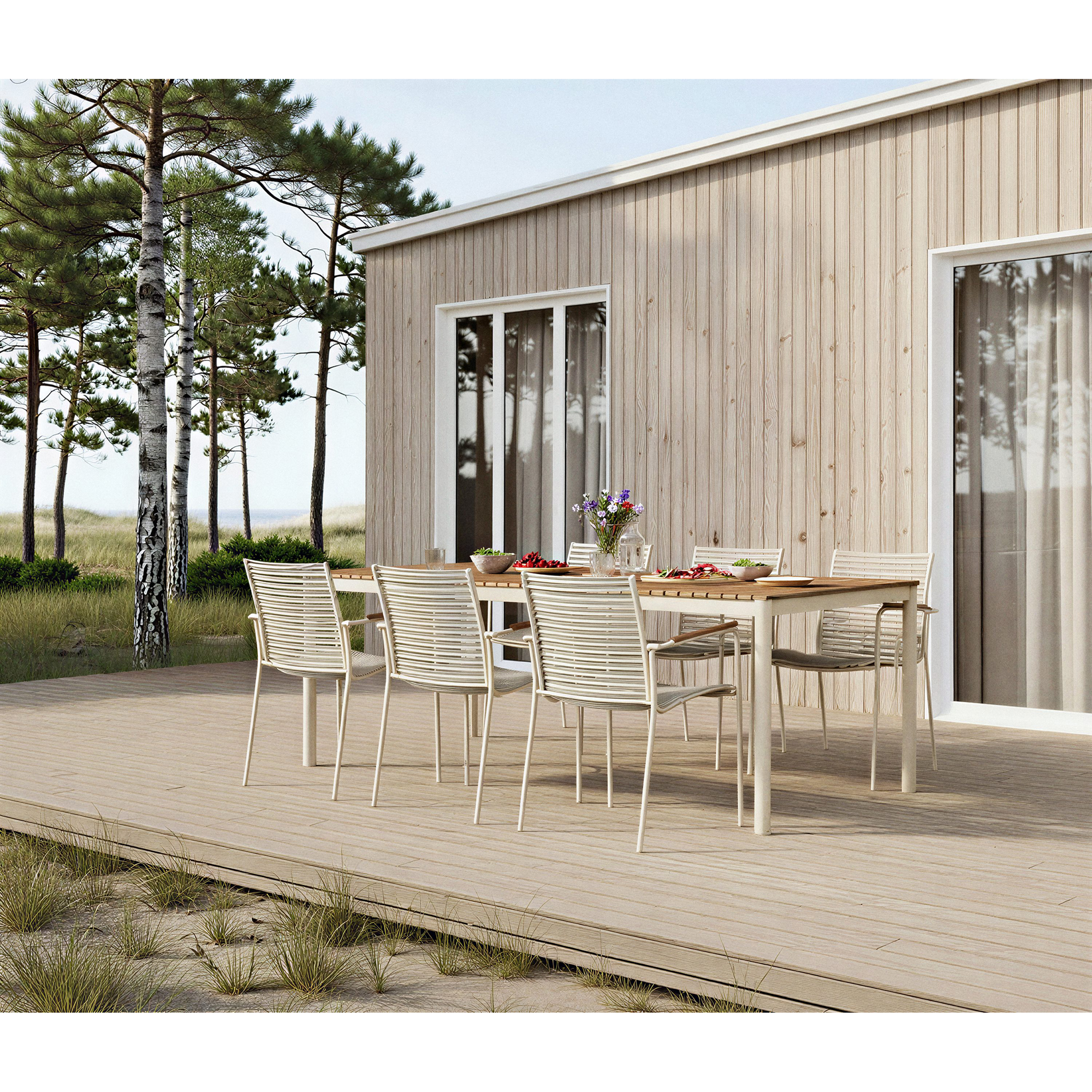 Trädgårdsbord Cinas Mood Classic Teak/Aluminium 208x100 cm