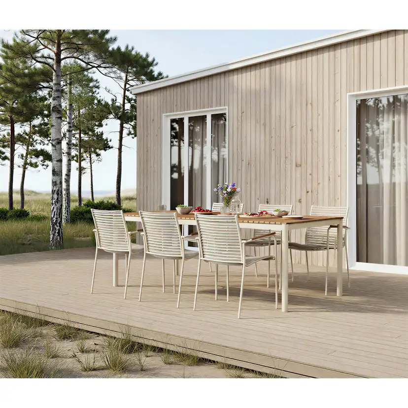 Trädgårdsbord Cinas Mood Classic Teak/Aluminium 208x100 cm