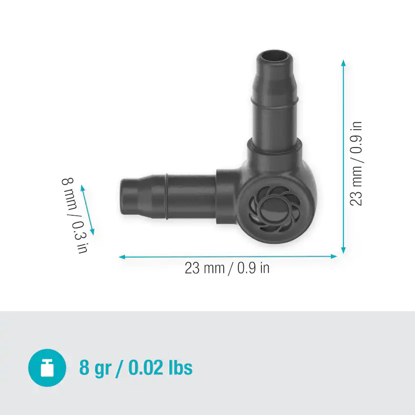 L-koppling Gardena Micro-Drip 4,6 mm