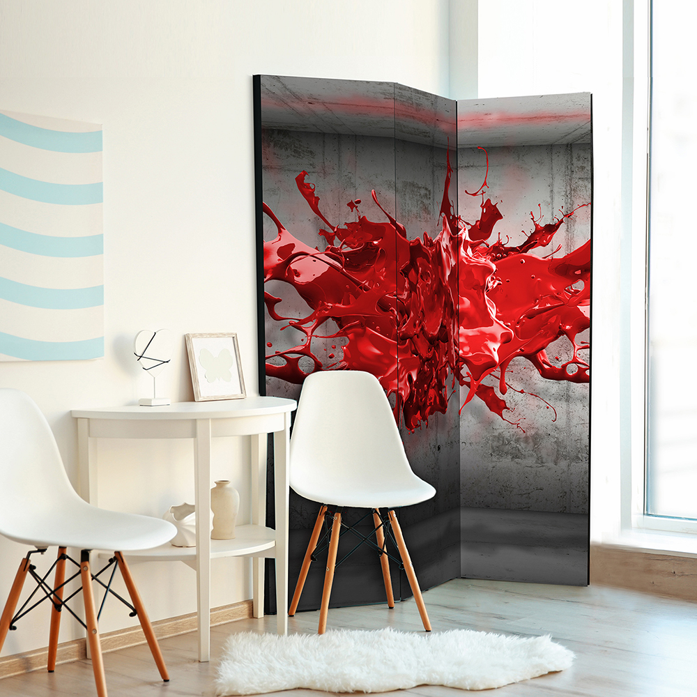 Rumsavdelare Skärmvägg Arkiio Red Ink Blot 135x172 cm