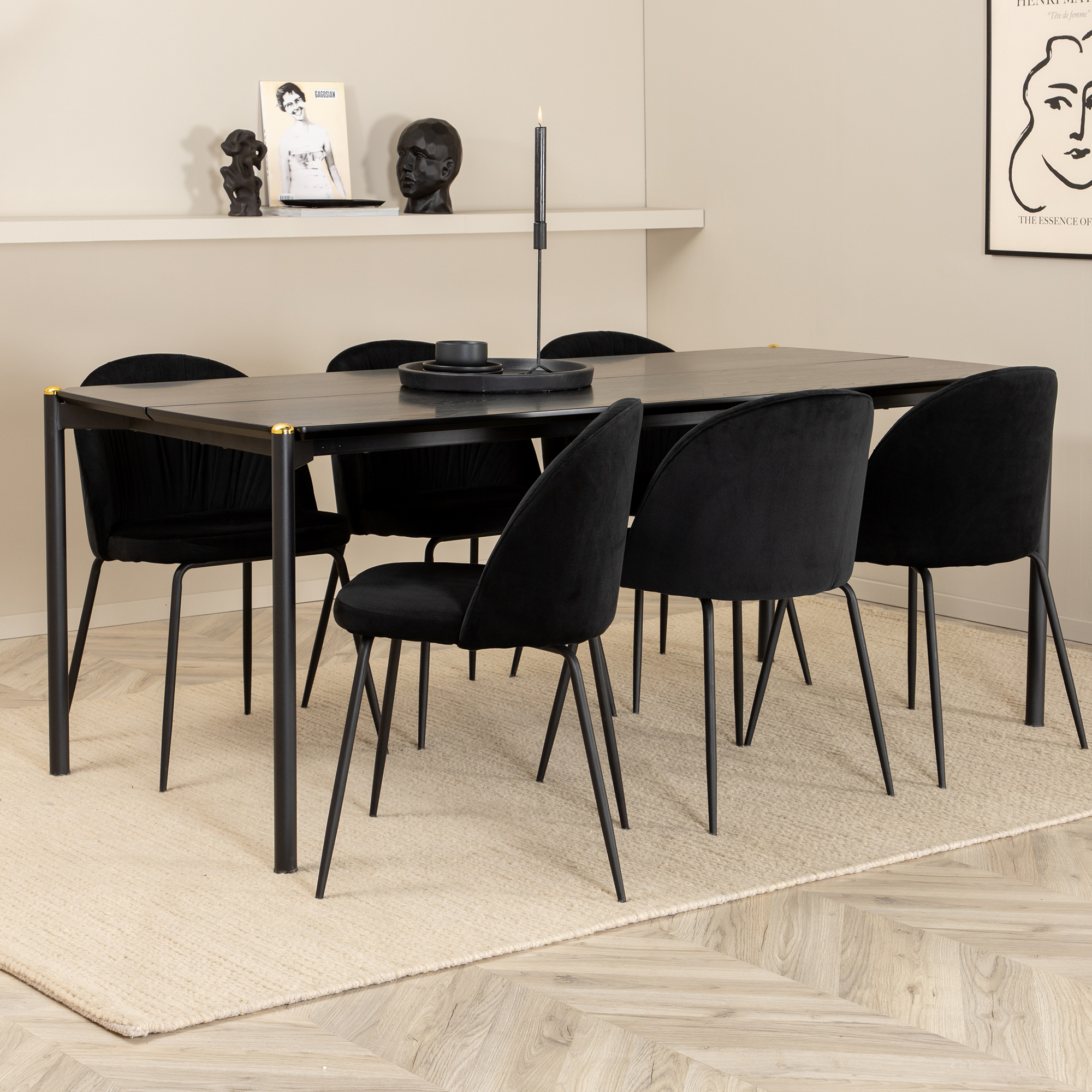 Matgrupp Venture Home Paris med 6 Wrigley Stolar