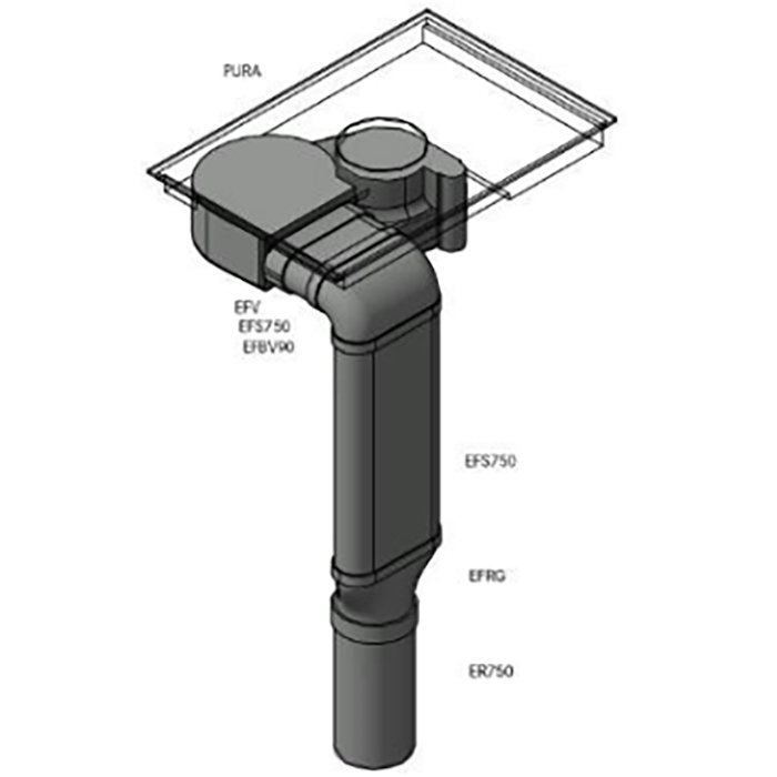 Rörpaket 4 BORA PURE rund