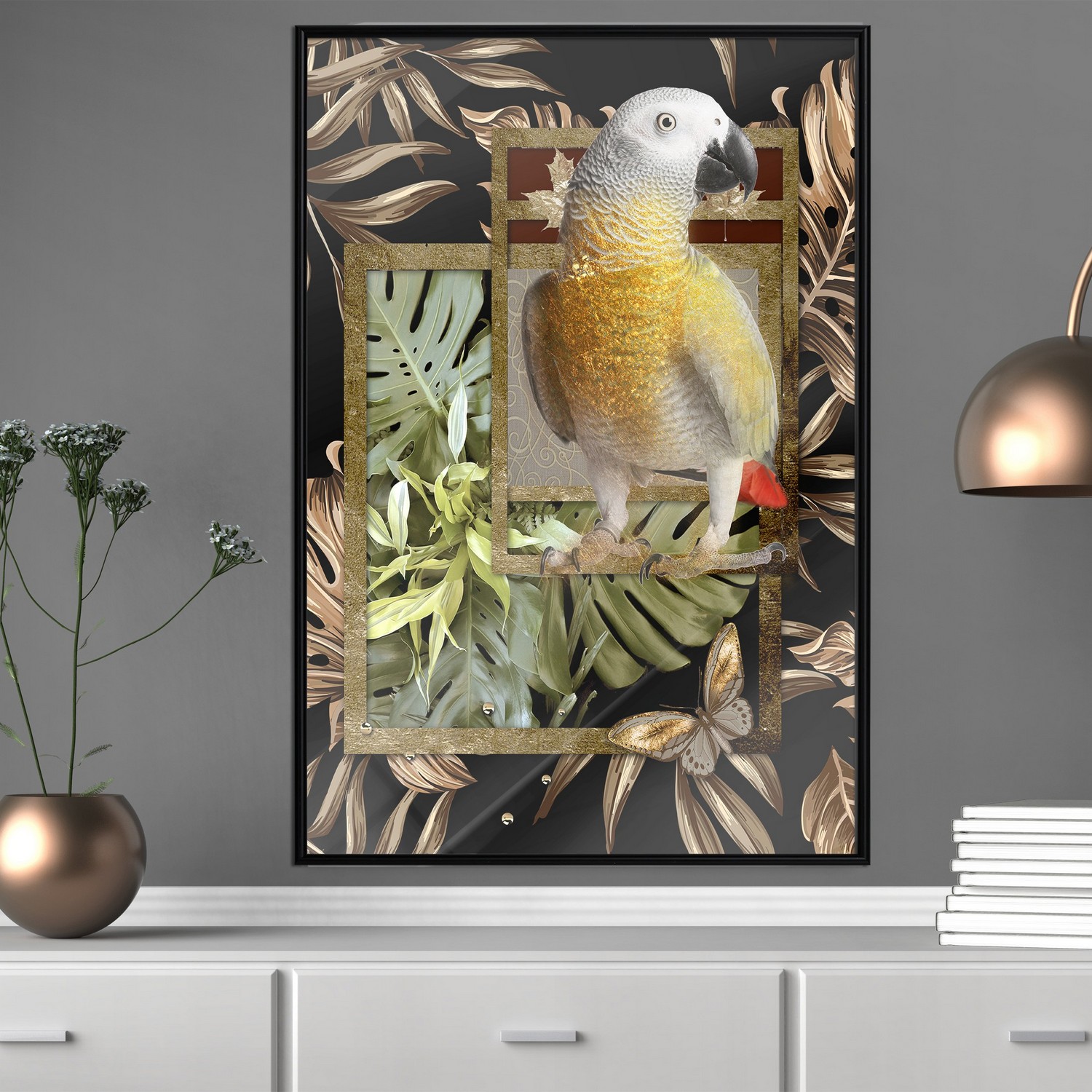 Poster Artgeist Affisch Golden Parrot