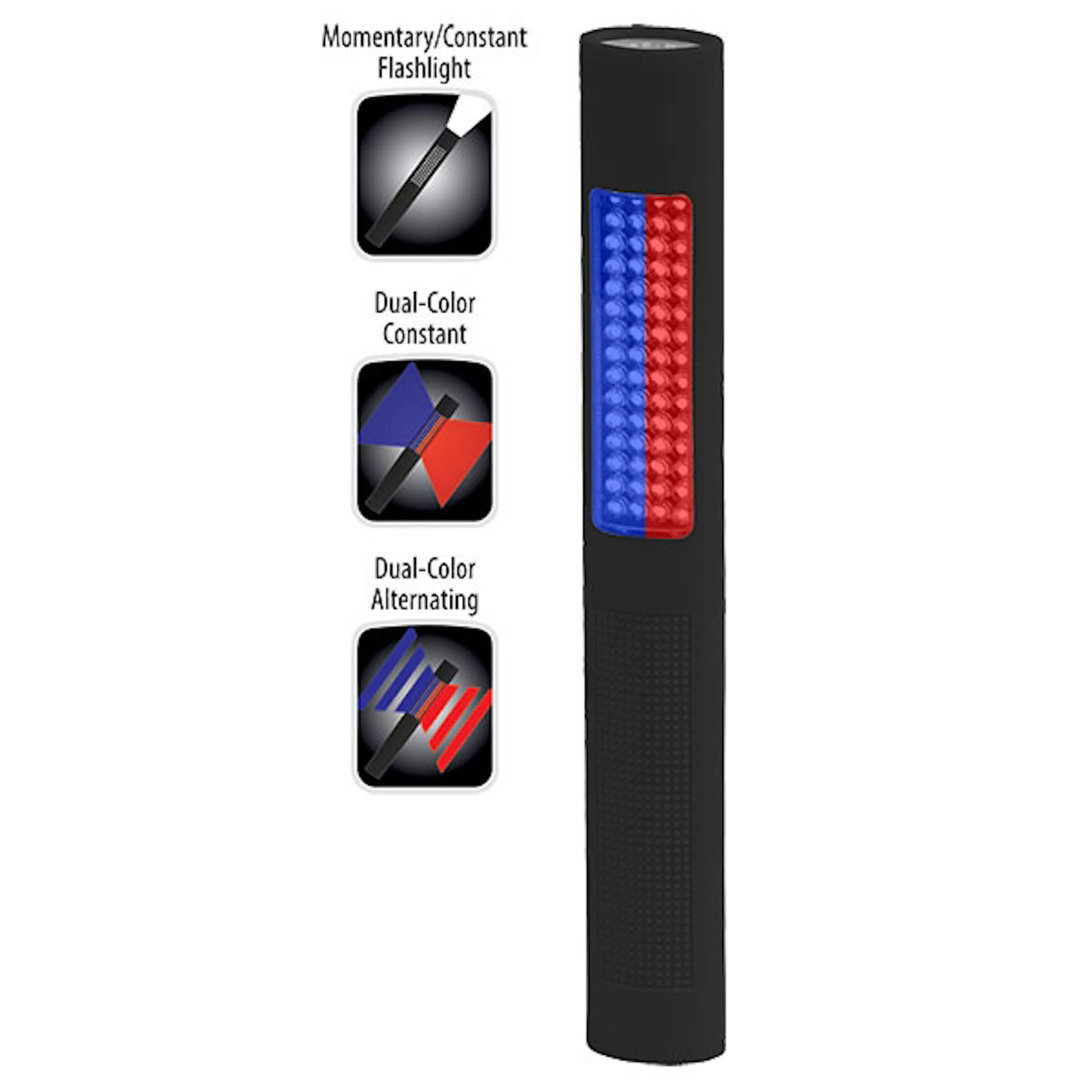 Ficklampa Nightstick NSP-1170 LED Vitt/Blått/Rött Ljus
