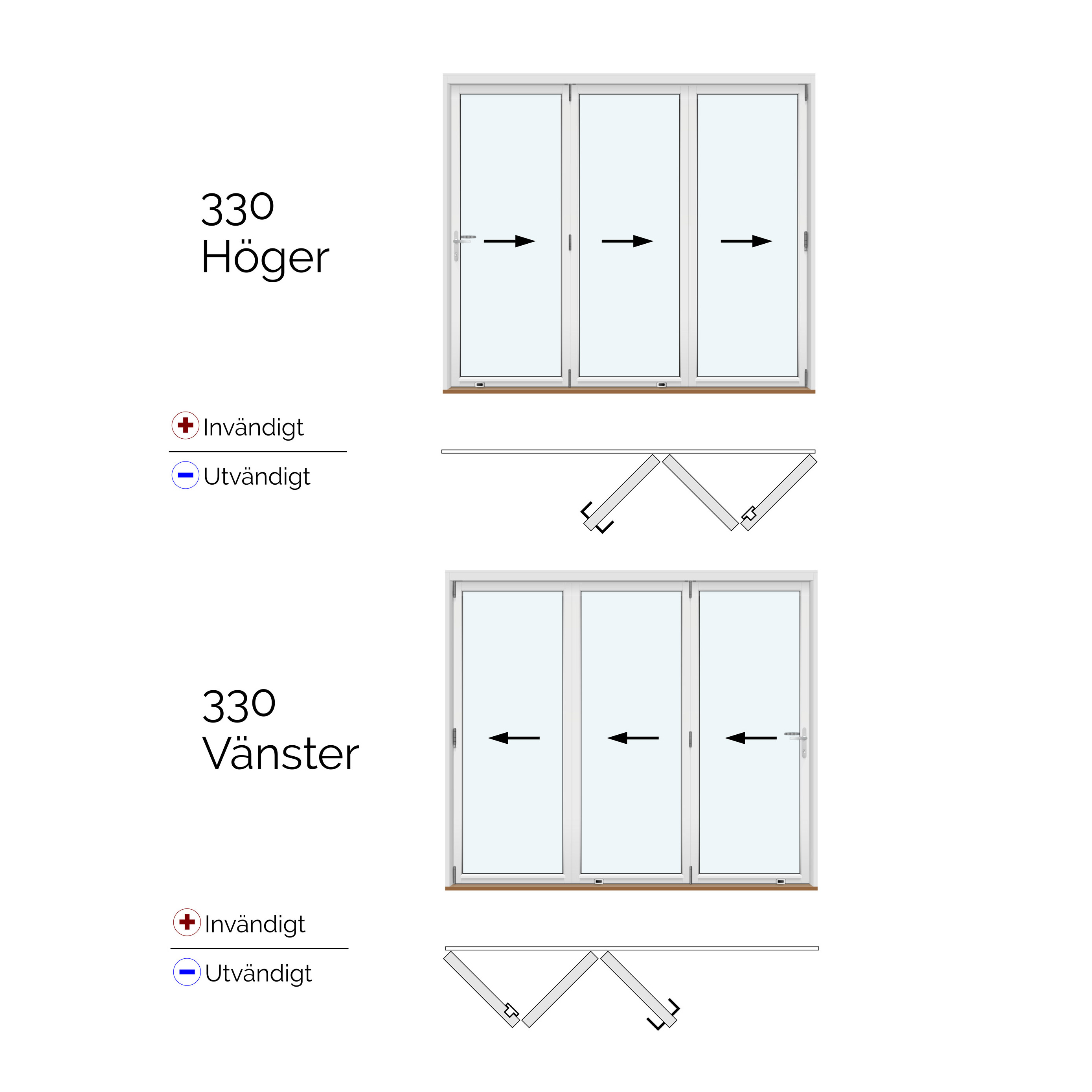 Vikdörr Vilenta Idre Trä 3-Delat