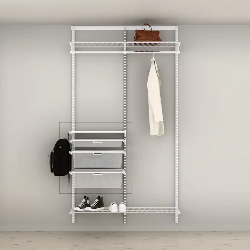 Tilläggslösning Elfa Ready Solution Classic 60.9 Vit B: 607 mm