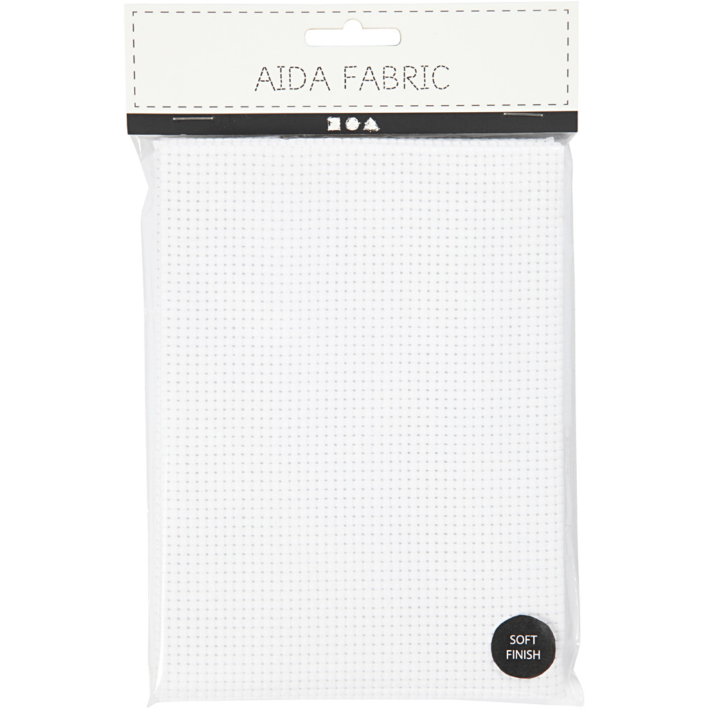 Broderityg Creativ Company Aida Stl 50x50 cm 35 Rutor Per 10 cm 1 st Vit