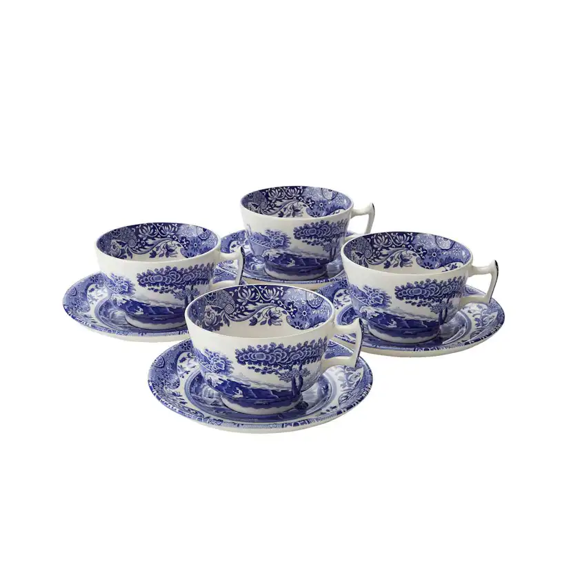 Frukostkopp Spode Blue Italian med Fat