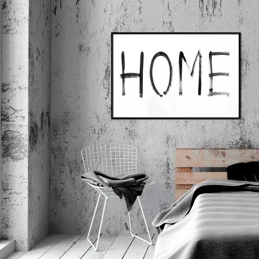 Poster Artgeist Affisch Black Home