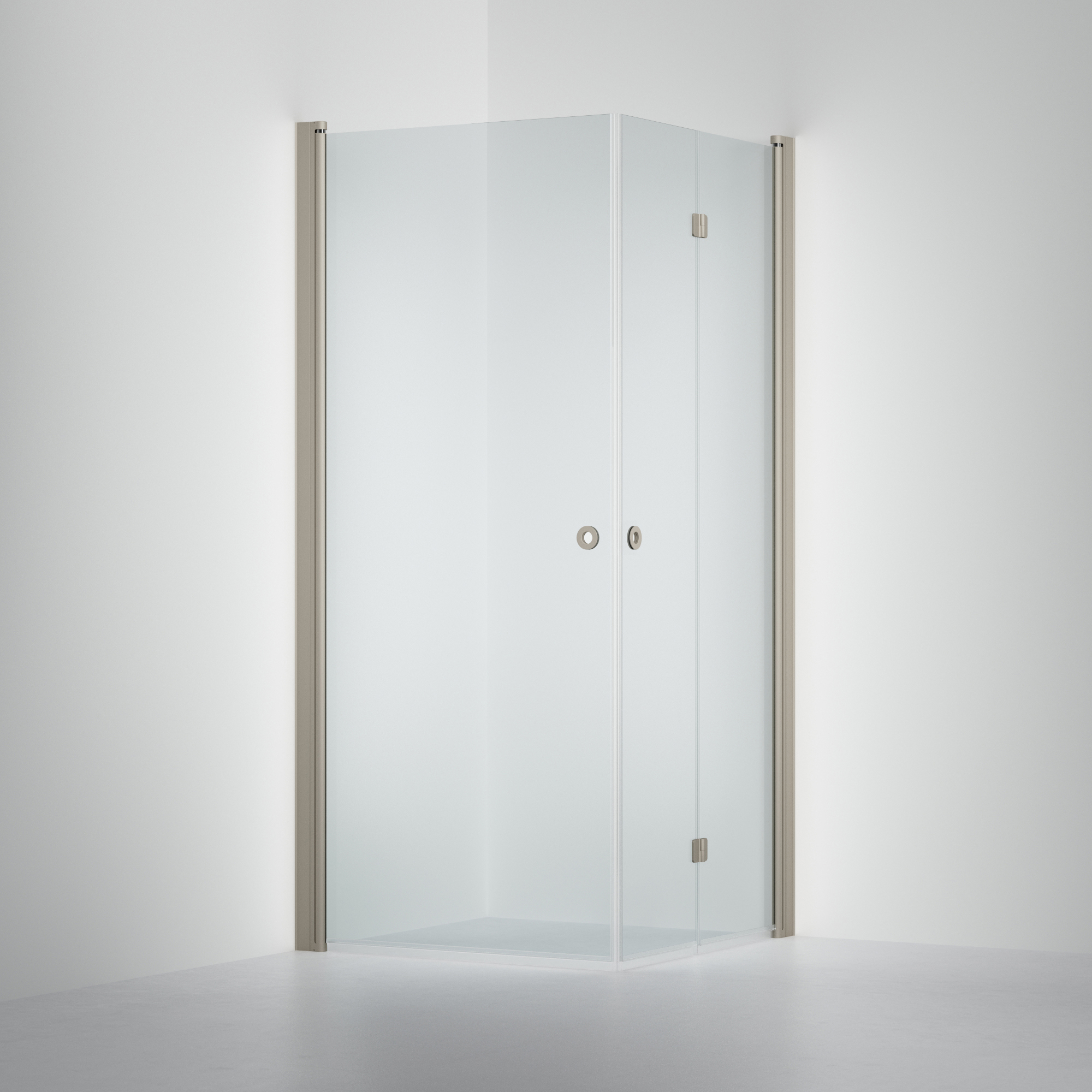 Duschvägg Linc 66 Flex, Clear, Stone, Enkeldörr (V) 900 mm ( Stenprofil, Klarglas, Enkeldörr (V) 900 mm, Vikdörr (H) 700 mm